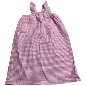 NWT Kids Club Ruffle Strap Dress Mini Gingham K8-210-PP-8 Plaid Girls Sz 14 Pink